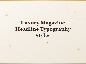 Luxury Magazine Headline Typography Styles to Watch in 2025